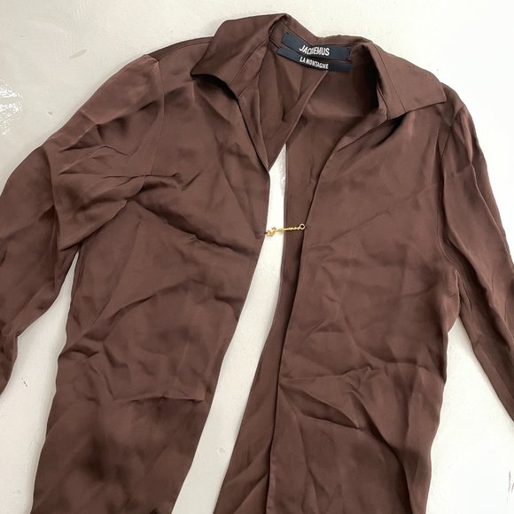 Jacquemus Chain-detailed Satin Shirt - Picture 5 of 6